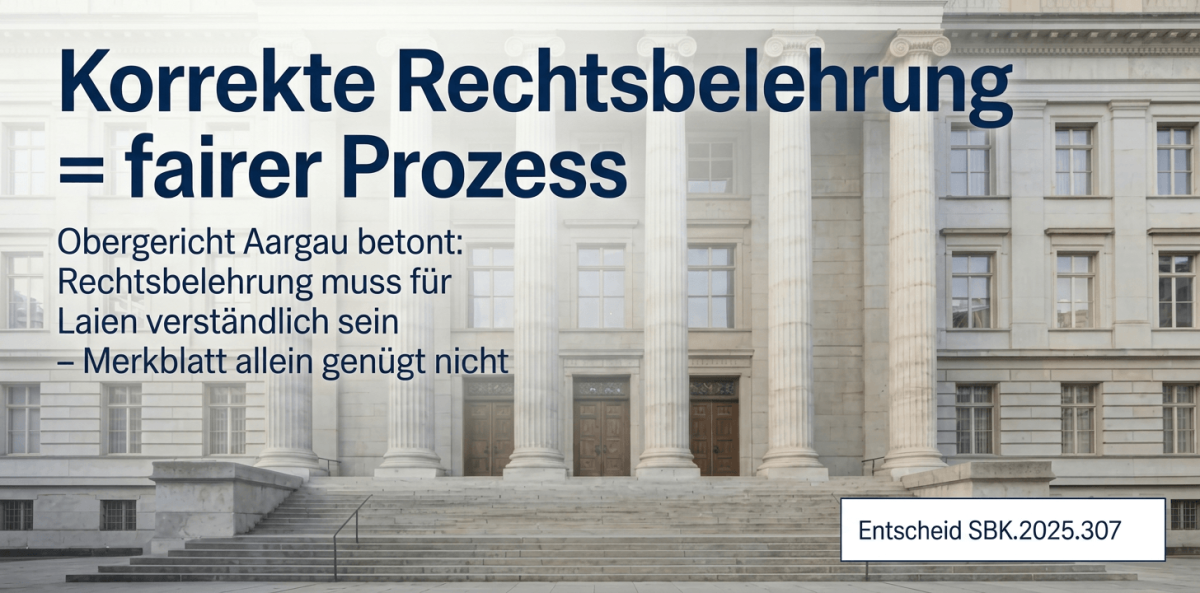 Korrekte Rechtsbelehrung = Fairer Prozess